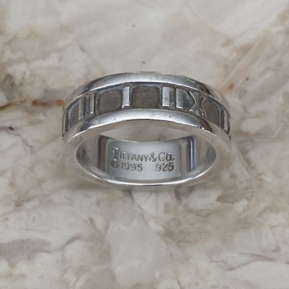 Tiffany & Co. Atlas Ring 925 Sterling Silver